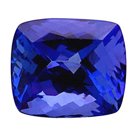 4 Ct Loose Cushion Cut Natural Tanzanite Aaa Gemstone Gemstone Loose