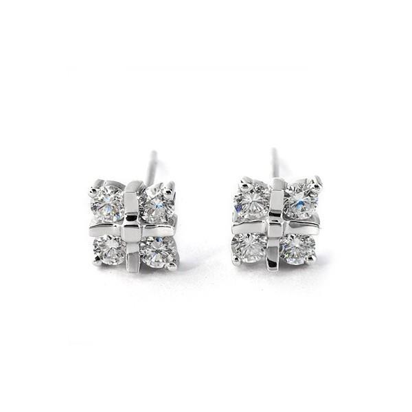 Brilliant Cut Sparkling Unique Lady’s Stud Earrings