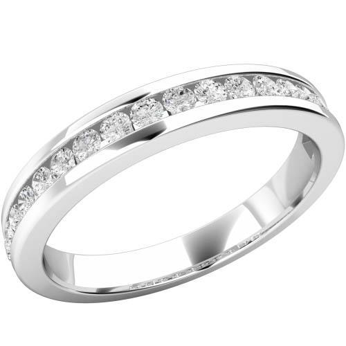 4 Ct Round Diamond Ladies Eternity Wedding Band Solid White Gold 14K Eternity Band