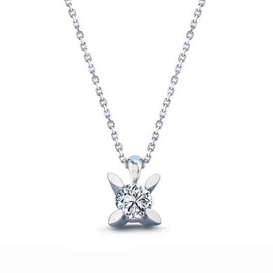 4 Prong Set 1.25 Carat Solitaire Diamond Pendant Necklace Gold Pendant