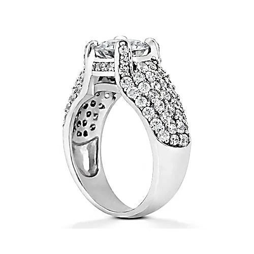  Antique Fancy Lady’s  Style White Elegant Gold Engagement Diamond White Gold  Engagement Ring