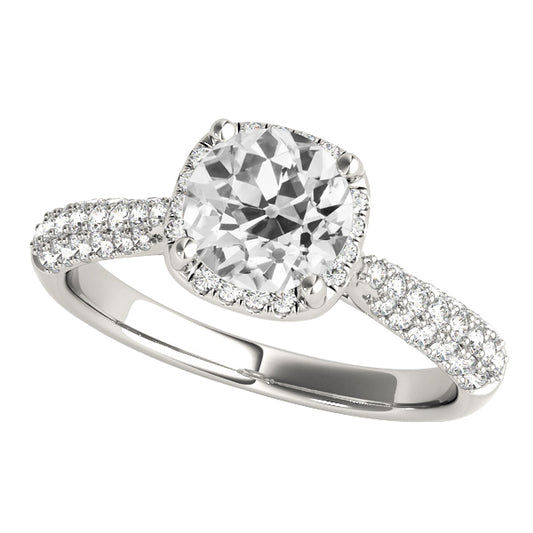 natural round diamond 4.25ct ring front view