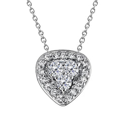 4.70 Carats Sparkling Diamonds Pendant Necklace With Chain Gold 14K