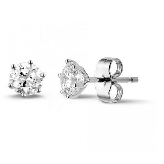 4.00 Carats Sparkling Diamonds Women Studs Earrings 14K White Gold Stud Earrings