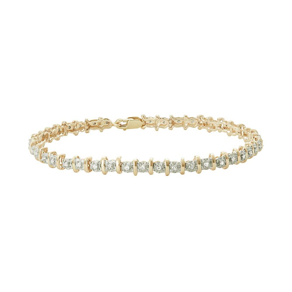 4.00 Carats Sparkling Prong Set Diamonds Tennis Bracelet Yg 14K Tennis Bracelet
