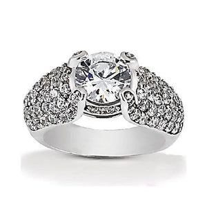  Antique Fancy Lady’s  Style White Elegant Gold Engagement Diamond White Gold  Engagement Ring