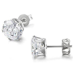 DIAMOND 4.02 Carats Prong Set Sparkling Lab Grown Diamonds Studs Earrings White Gold