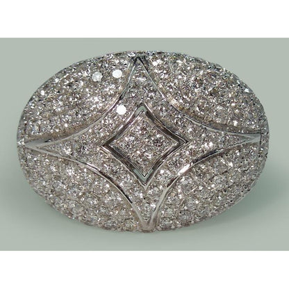 Engagement Ring Fancy Round Diamond Engagement Ring 1.27 Carats White Gold 14K