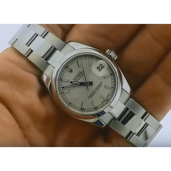 Watch Bezel Midsize Datejust Rolex 31Mm Watch Smooth Bezel Ss Bracelet
