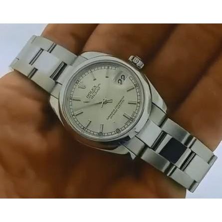 Midsize Datejust Rolex 31Mm Watch Smooth Bezel Ss Bracelet Watch Bezel