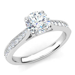 4.10 Ct Sparkling Round Cut Natural Earth Mined Diamond Anniversary Ring White Gold