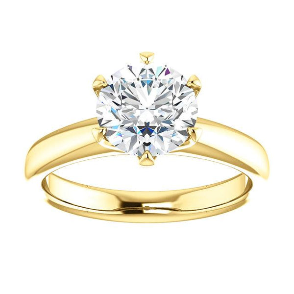 Round Diamond Ladies Diamond Solataire Ring