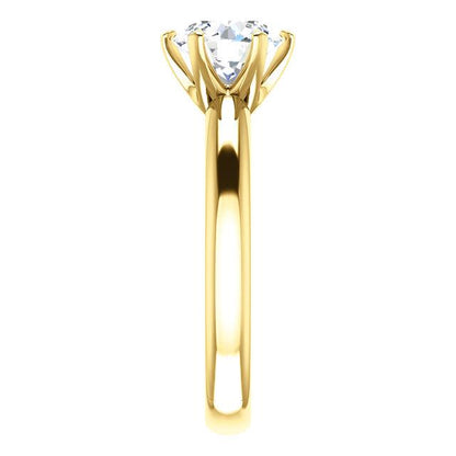 Brilliant Diamond Solataire Ring Yellow Gold 14K