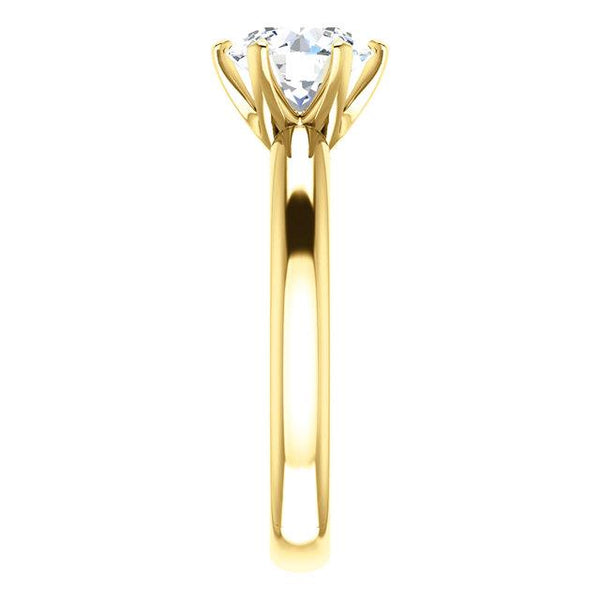 Brilliant Diamond Solataire Ring Yellow Gold 14K