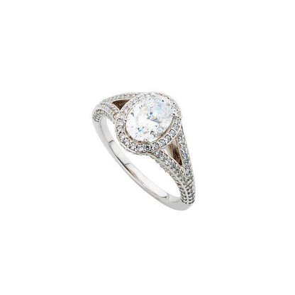 2.35 Ct.Oval Center Diamond Wedding Anniversary Ring Halo Halo Ring