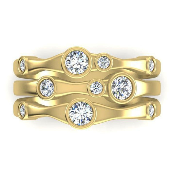 Diamond Fancy Ring 1.10 Carats 14K White Men's  New