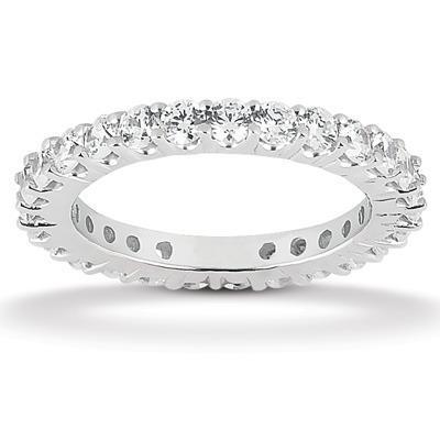 4.20 Carats Round Diamond Wedding Band Ring White Gold Jewelry Eternity Band