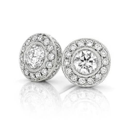 New Halo Brilliant Sparkling Studs Halo Earrings