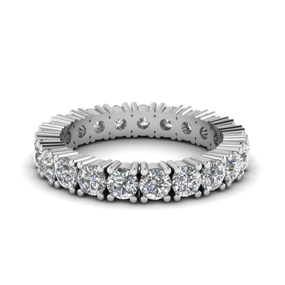 4.20 Ct Women Round Diamond Eternity Band Ring Solid Eternity Band