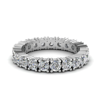 4.20 Ct Women Round Diamond Eternity Band Ring Solid Eternity Band