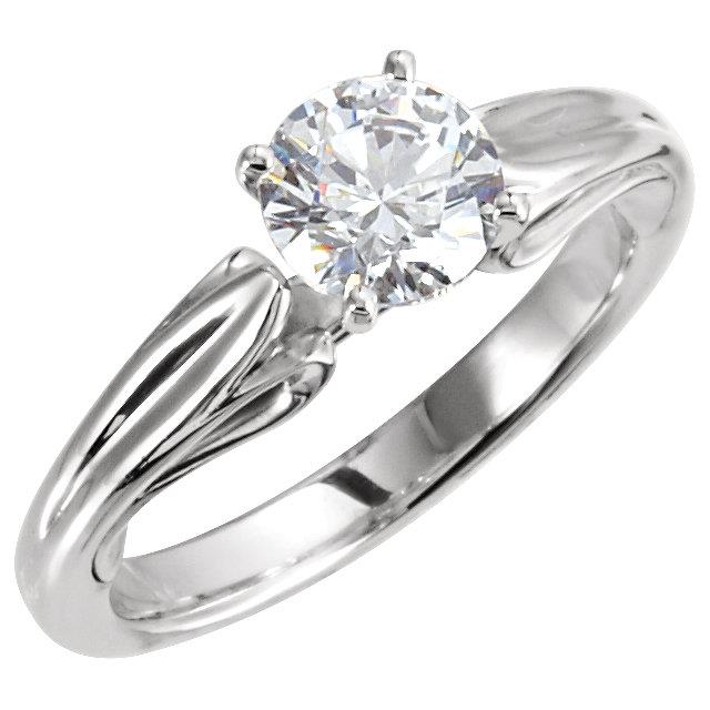 Round Brilliant Diamond Solitaire Ring Prong Setting Solitaire Ring