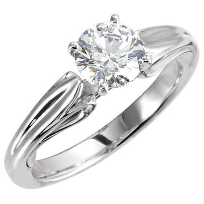 Round Brilliant Diamond Solitaire Ring Prong Setting Solitaire Ring