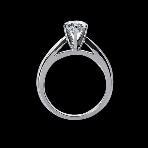 Fancy Diamond Cathedral Setting Solitaire Engagement Ring