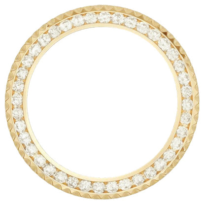 44 Mm Yellow Gold 14K Custom VVS1 Mined Diamond Bezel To Fit Rolex Day Date Watch 6 Ct.