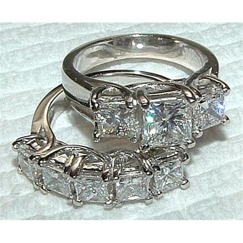 4.5 Carat White Gold Diamond Ring Engagement Band Set New Engagement Ring Set