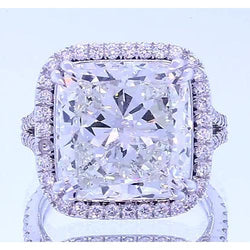 4.50 Carats Cushion Diamond Halo Anniversary Ring Jewelry