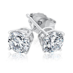 4.50 Carats Diamonds Lady Studs Earrings Gold 14K