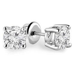 4.50 Ct Brilliant Cut Natural Earth Mined Diamonds Lady Studs Earrings White Gold 14K