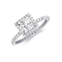 4.50 Ct Diamonds Engagement Halo Ring White Gold 14K