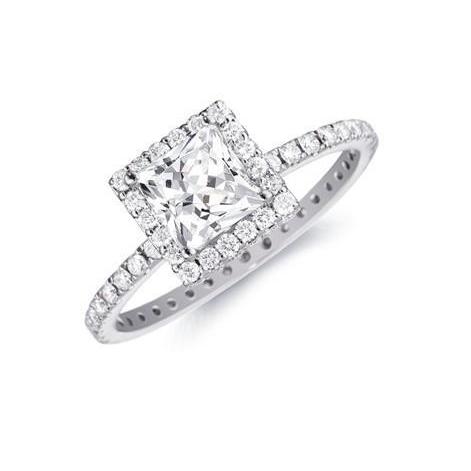 4.50 Ct Diamonds Engagement Halo Ring White Gold 14K Halo Ring