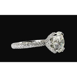 Natural  4.51 Ct Sparkling White Gold Engagement Diamond Ring