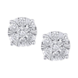 4.60 Ct Round Cut Sparkling Diamonds Ladies Stud Earring White Gold