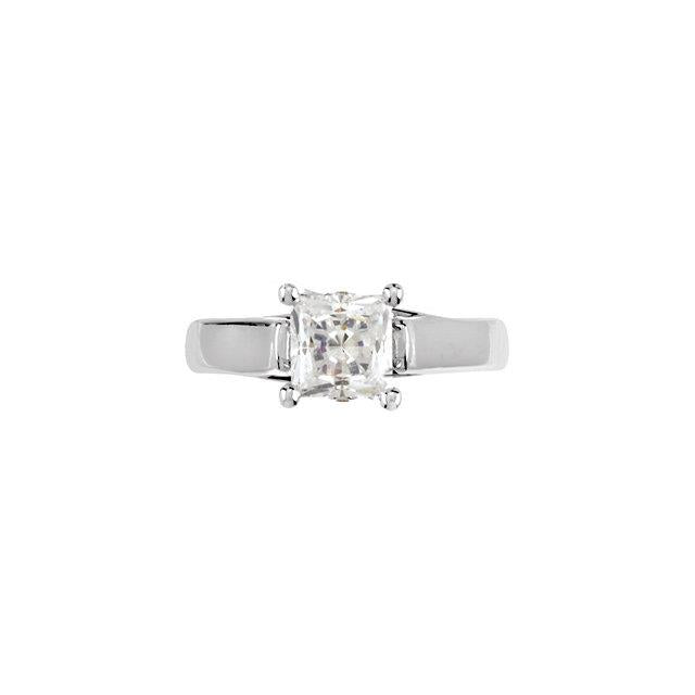 Solitaire Ring 1.55 Carat Prong Setting Princess Diamond Solitaire Ring