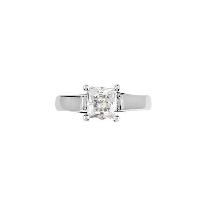 Solitaire Ring 1.55 Carat Prong Setting Princess Diamond Solitaire Ring