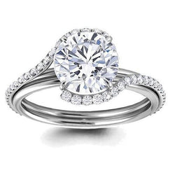 4.80 Carats Big Sparkling Round Cut Diamond Engagement Ring