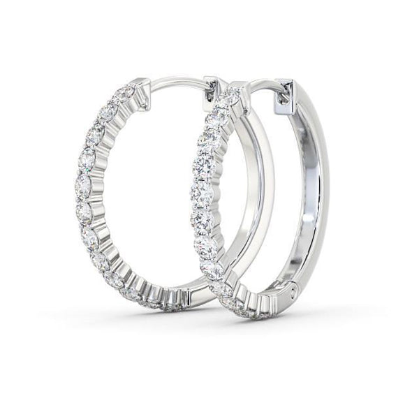 4 Carat Diamond Hoop Earrings