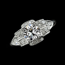 4 Carats Anniversary Ring Round Old Mine Cut Natural Earth Mined Diamond Jewelry