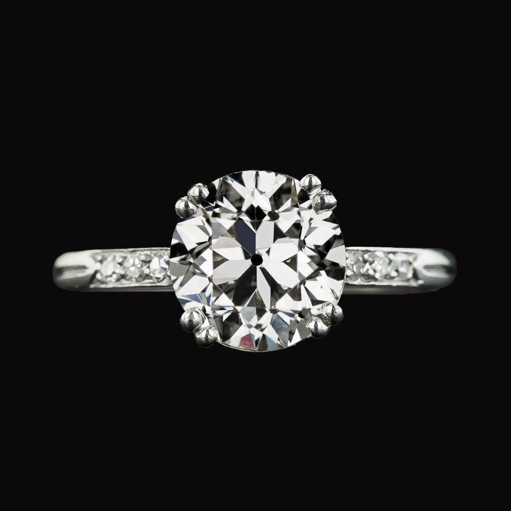 Engagement Ring Old Miner Diamond Prong Set Jewelry
