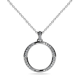 4 Ct Gorgeous Round Cut Natural Earth Mined Diamonds Circular Pendant Necklace White Gold