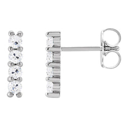 4 Stone Real Diamond Stud Earrings Round Old Miner 8 Carats White Gold