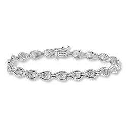 4 Carats Round Natural Diamond Lady Bracelet Solid Gold 14K