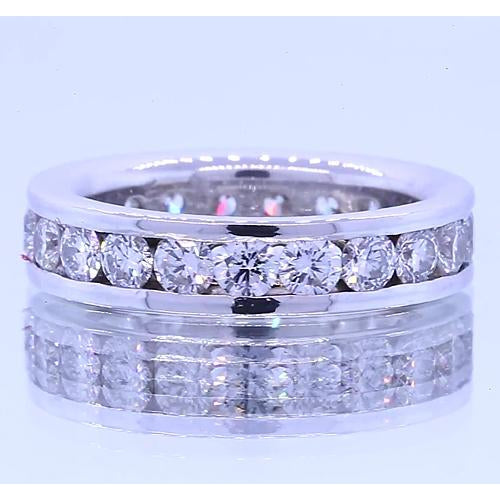 Eternity Band 4 Carats Round Diamond Eternity Band White Gold 14K