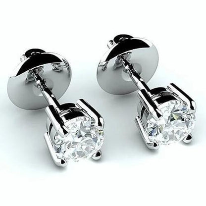 4 Ct GIA Certified Lab Grown Diamonds Studs Earrings White Gold 14K