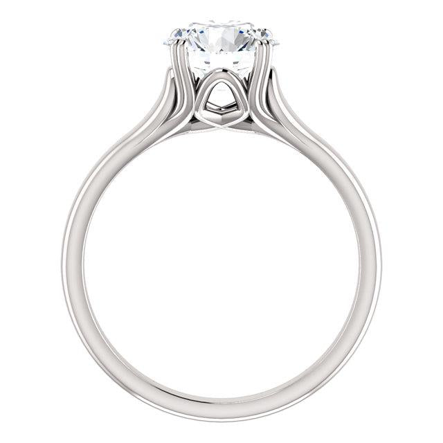 Womens Round Brilliant Diamond Solitaire Ring