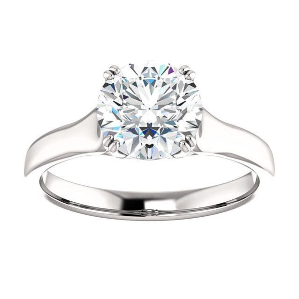 Brilliant Round Diamond White Gold Solataire Ring