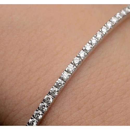 5 Carat Diamond Bracelet Prong Set White Gold 14K Jewelry Tennis Bracelet
